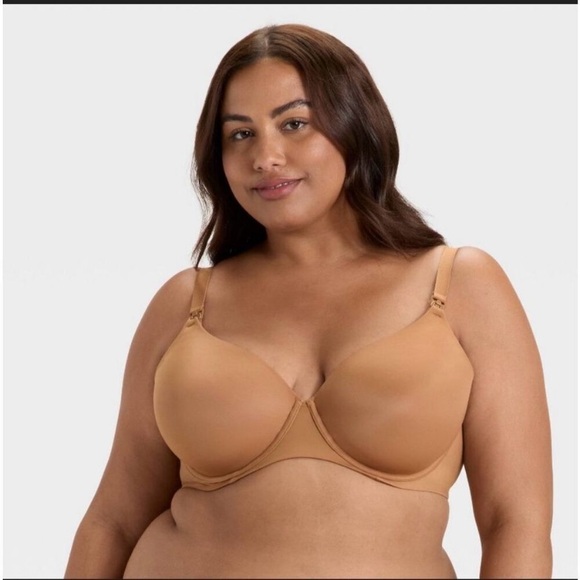 Auden Other - Auden Tan Nursing Bra Lightly Lined Full Coverage T-shirt Bra New
